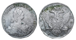 Russian Empire, Empress Catherine II (1762 - 1796), 1 rouble, 1774 year, Silver, 24 gr, C# 67a.2, Bitkin 218