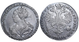 Russian Empire, Empress Catharine I (1724 - 1727), 1 poltina, 1726 year, Silver, 14,22 gr, KM#173