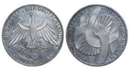 Germany, Chancellor Willy Brandt (1969 - 1974), 10 marks, 1972 year, Silver, 15,5 gr, KM#131, 1972 Munich Olympics