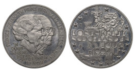 Netherlands, Queen Beatrix (1980 - 2013), 2 1/2 ecu, 1994 year, Copper-Nickel, 15 gr, X#73, 85th Birthday of Queen Mother, 50th Anniversary Prince Ber...