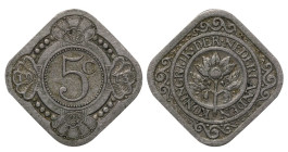 Netherlands, Queen Wilhelmina (1890 - 1948), 5 cents, 1913 year, Copper-Nickel, 4,5 gr, KM#153