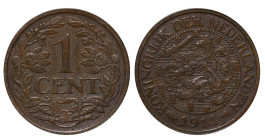 Netherlands, Queen Wilhelmina (1890 - 1948), 1 cent, 1914 year, Bronze, 2,5 gr, KM#10a