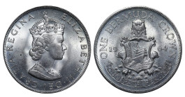 Bermuda, Queen Elizabeth II (1952 - 2022), 1 crown, 1964 year, Silver, 22,62 gr, KM#14