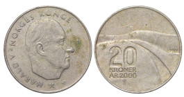 Norway, King Harald V (1991 - present), 20 kroner, 2000 year, Nickel Brass, 9,9 gr, KM#468, Millennium