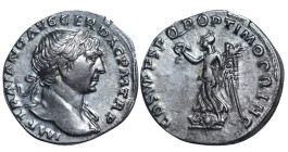 Roman Empire, Emperor Trajan, Denarius, 105 A.D., RIC 128, Rev: Victory, Rome