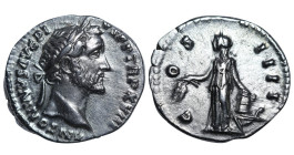 Roman Empire, Emperor Antoninus Pius, Denarius, 155 A.D., Rev: Annona, Rome, RIC 239