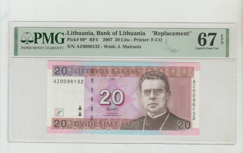 Lithuania, President Valdas Adamkus (2004 - 2009). Bank of Lithuania "Replacemen...