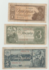 USSR, Joseph Stalin (1924 - 1953), 1 rouble, 1938 year; 3 roubles, 1938 year; 5 roubles, 1938 year