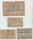 Russian Empire, Jelgava City Councel, 1 rublis, 1915 year; 3 kopeks, 1915 year, 10 kopeks, 1915 year; Latvia, Prime Minister Karlis Ulmanis (1918 - 19...