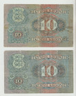 Estonia, President-Regent Konstantin Päts (1937 - 1938). 10 kumme krooni, 19387 year