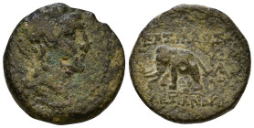 SELEUKID KINGS of SYRIA. Alexander I Balas, 152-145 BC. Antioch. Head of young Dionysus right, wreathed with ivy. Rev. BAΣΙΛΕΩΣ AΛEΞANΔPOY Elephant st...