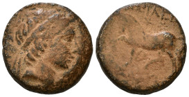 SELEUKID KINGDOM. Antioch. Seleukos II Kallinikos (Circa 246-226 BC). AE 15mm, 3,93g *Repatinated*