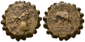 SELEUKID KINGS of SYRIA. Antiochos VI Dionysos, 144-142 BC. AE Serrate 21mm, 7,20g