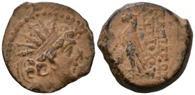 Seleukid Kingdom. Antiochos VIII Epiphanes. Sole reign, 121/0-97/6 BC. Æ 18mm, 5,30g *Repatinated*