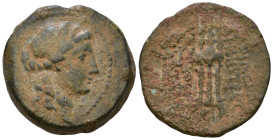 SELEUKID KINGS OF SYRIA. Demetrios II Nikator, 146-138 BC.First Reign. Antioch on the Orontes. Laureate head of Apollo to right. Rev. Filleted tripod,...