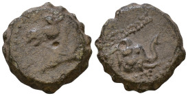 SELEUKID KINGS of SYRIA. Demetrios I Soter, 162-150 BC. AE Serrate 14mm, 3,46g