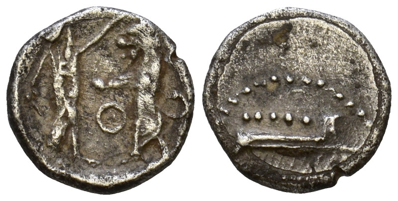 Phoenicia, Sidon AR 1/16 Shekel. Ba`alšillem (Sakton) II, circa 401-365 BC. 10mm...