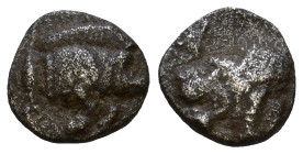 Mysia, Kyzikos. Circa 450-400 BC AR Hemiobol. 6mm, 0,36g