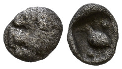 Mysia, Kyzikos. Circa 450-400 BC AR Hemiobol. 7mm, 0,24g