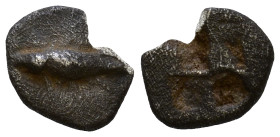 MYSIA. Kyzikos. Circa 550-530 BC. AR Obol 8mm, 0,43g