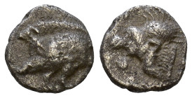 Mysia, Kyzikos. Circa 450-400 BC AR Hemiobol. 6mm, 0,33g