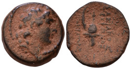 SELEUKID KINGS of SYRIA. Tryphon, 142-138 BC. AE 17mm, 5,52g