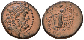 SELEUKID KINGS of SYRIA. Antiochos IX Eusebes Philopator (Kyzikenos ) 114-95 BC. AE 23mm, 9,90g *Repatinated*