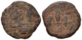 JUDAEA. Procurators. Pontius Pilate, 26-36. Prutah AE 15mm, 1,95g