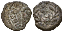 JUDAEA. Procurators. Pontius Pilate, 26-36. Prutah AE 13mm, 1,26g