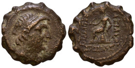 SELEUKID KINGS of SYRIA. Antiochos IV Epiphanes, 175-164 BC. AE Serrate 17mm, 3,78g