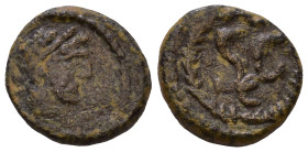 Syria, Seleucis and Pieria. Antioch. Hadrian. 117-138 AD. Half-Quadrans. AE 10mm, 1,03g