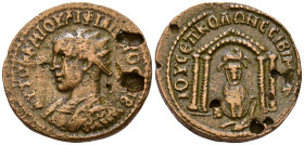 MESOPOTAMIA. Nisibis. Philip I, 244-249. AYTOK K M IOVΛI ΦΙΛΙΠΠOC CЄB Radiate and cuirassed bust left. Rev. IOY CЄΠ ΚΟΛΩ ΝЄCIBI MHT Tyche seated facin...