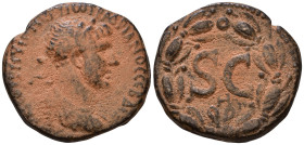 SYRIA, Seleucis and Pieria. Antioch. Antoninus Pius, 138-161. Blundered legend ? AE 25mm, 12,28g *Repatinated*