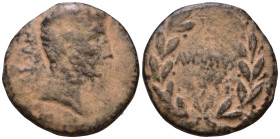 SYRIA, Seleucis and Pieria. Antioch. Augustus, 27 BC-AD 14. AS. CAESAR Bare head of Augustus to right. Rev. AVGVSTVS within laurel wreath. 23mm, 6,66g...