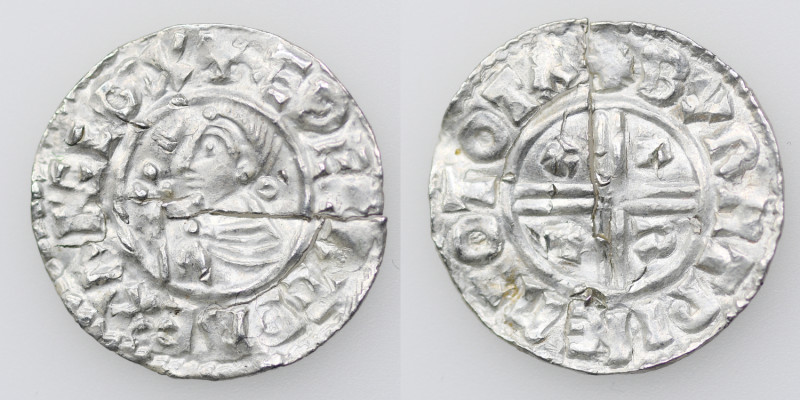 England. Aethelred II. 978-1016. AR Penny (20mm, 1.22g, 9h). Crux type (BMC iiia...