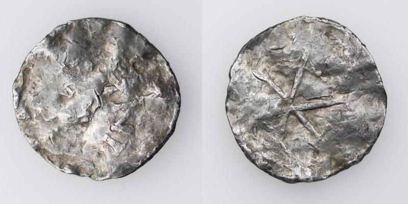 Germany. Maastricht. Heinrich II 1002-1014. AR Denar (17mm, 1.32g). Struck after...