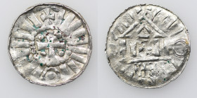 Germany. Archdiocese of Magdeburg. Anonymous. AR Denar (Sachsenpfennig) (19mm, 1.18g). Uncertain mint. Cross, pellets in each angle, pseudo legends / ...