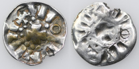 Germany. Archdiocese of Magdeburg. Anonymous. AR Denar (Sachsenpfennig) (21mm, 1.22g). Uncertain mint. Cross in center, + + O pseudo legends. Dbg. 132...