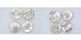 Germany (Group of four). Duchy of Saxony. Goslar. Otto III 983-1002. AR Denar +DIIGRA+REX, short cross, in angels O D D O / ATEAHLHT, church facade. D...