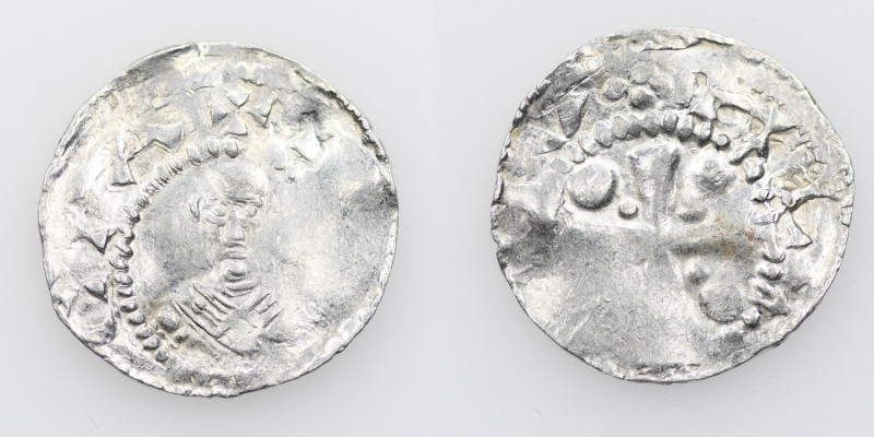 Germany. Mainz. Heinrich II 1002-1024. AR Denar (18mm, 1.64g). Mainz mint. Bust ...