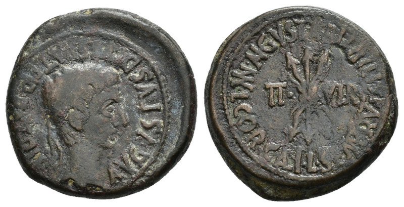 HISPANIA ANTIGUA. BILBILIS. Augusto. Semis. A/ Cabeza laureada a der.; AVGVSTVS ...