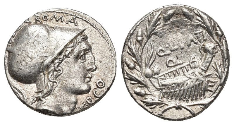 REPÚBLICA ROMANA. LUTATIA. Q. Lutatius Cerco. Denario. Roma (109-108 a.C.). A/ C...