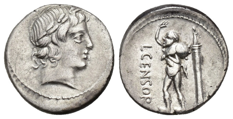 REPÚBLICA ROMANA. MARCIA. L. Marcius Censorinus. Denario. Roma (88 a.C.). A/ Cab...