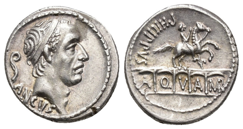 REPÚBLICA ROMANA. MARCIA. C. Marcius Philippus. Denario. Roma (56 a.C.). A/ Cabe...