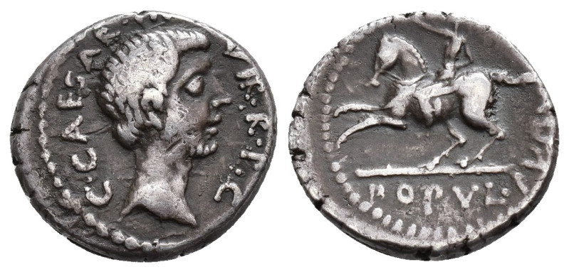 PERIODO DE JULIO CÉSAR A AUGUSTO. OCTAVIANO. Denario. Ceca móvil  (41 a.C.). A/ ...