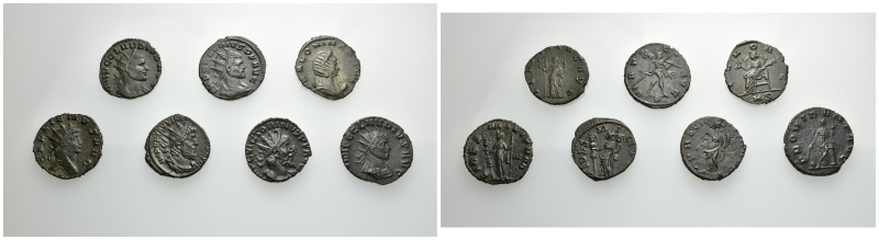 IMPERIO ROMANO. Lote de 7 antoninianos: Galieno (1), Salonina (1), Claudio II (3...