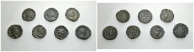 IMPERIO ROMANO. Lote de 7 antoninianos: Galieno (1), Salonina (1), Claudio II (3) y Victorino (2). Calidad media MBC+.