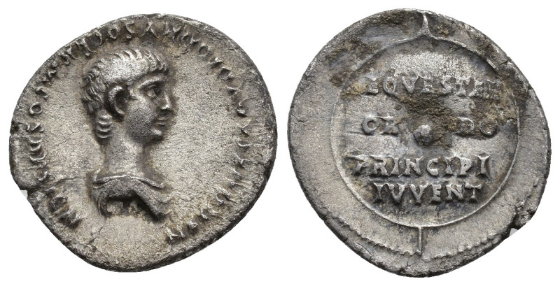 IMPERIO ROMANO. NERÓN (bajo Claudio I). Denario. Roma (50-54 d.C.). A/ Busto dra...