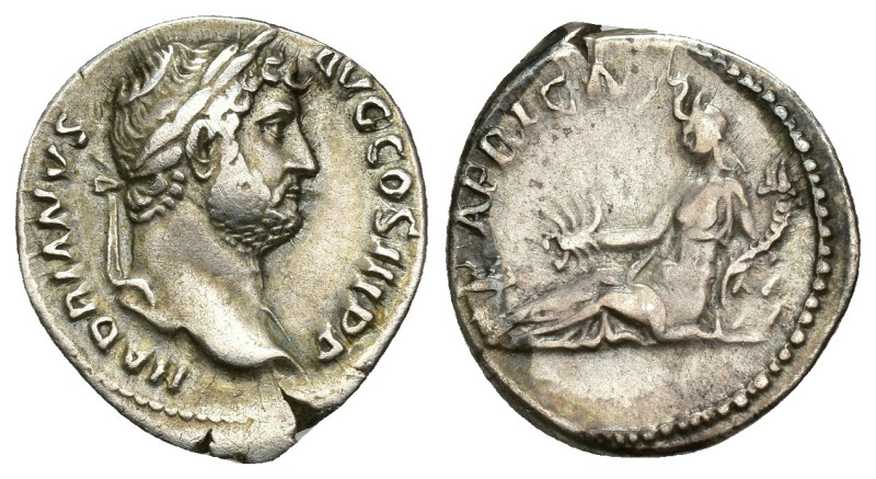 IMPERIO ROMANO. ADRIANO. Denario. Roma (130-133). A/ Cabeza laureada a der.; HAD...