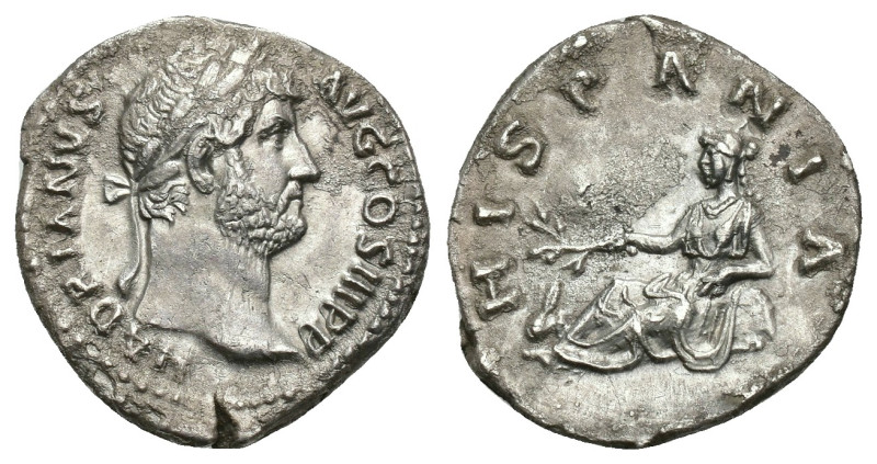 IMPERIO ROMANO. ADRIANO. Denario. Roma (130-133). A/ Cabeza laureada a der.; HAD...